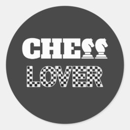 Adesivo Redondo Chess Lover White Knights Criativo Jogo Único