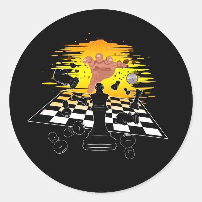 Adesivo Redondo Chess Master   (Frente)