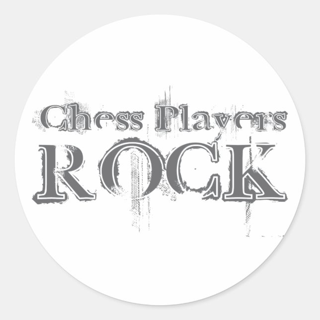 Adesivo Redondo Chess Players Rock (Frente)