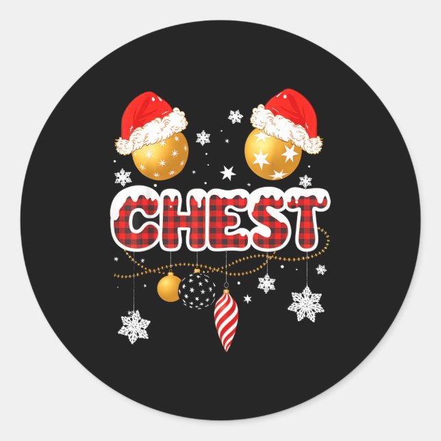 Adesivo Redondo Chest Nuts Christmas Matching Couple Chestnuts  (Frente)