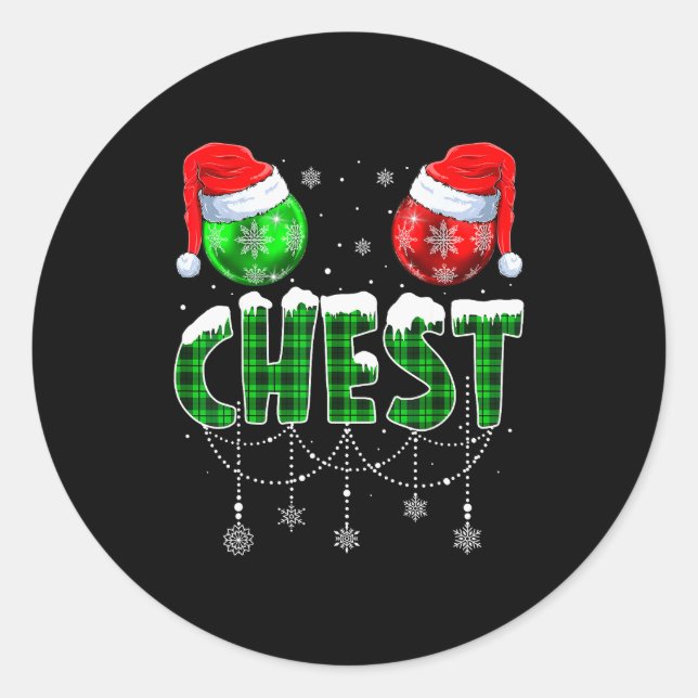 Adesivo Redondo Chestnuts Matching Family Funny Chest Nuts Christm (Frente)