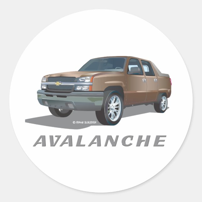 Adesivo Redondo Chevrolet Avalanche Dourado