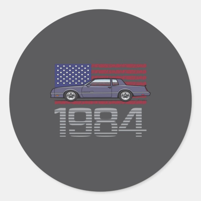 Adesivo Redondo Chevrolet Monte Carlo Blue 1984  (Frente)