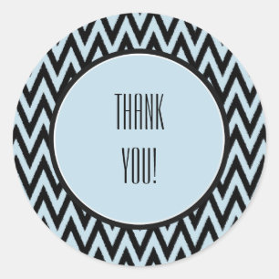 Adesivo Redondo Chevron Preto Azul