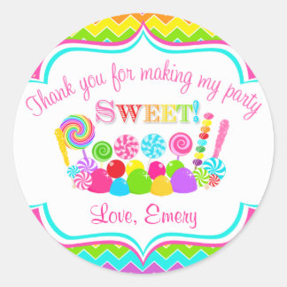 Adesivo Redondo Chevron Sweet Shoppe Sticker