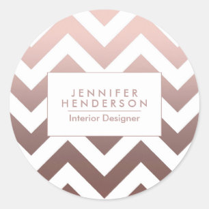 Adesivo Redondo Chevrons Dourados rosa