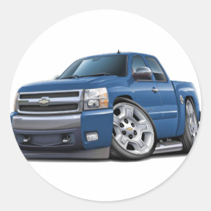 Adesivo Redondo Chevy Silverado Blue Granite Extended Cab