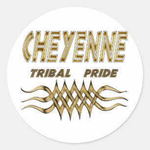 Adesivo Redondo Cheyenne Tribal Pride Decal ou Sticker Sheet