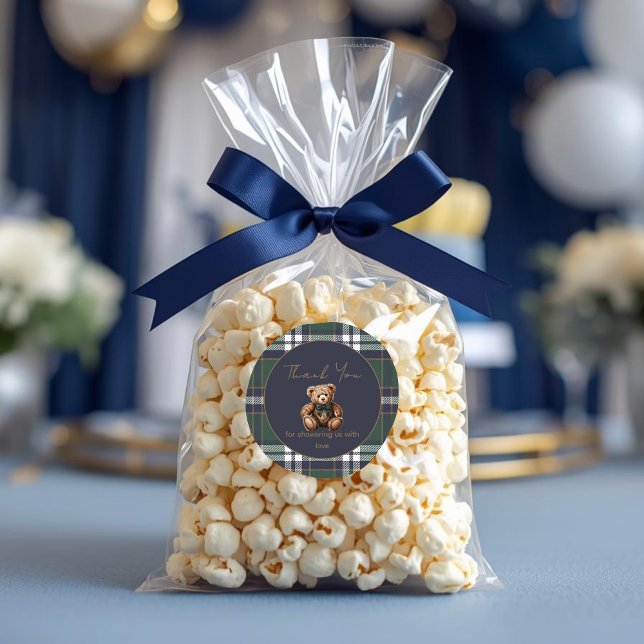 Adesivo Redondo Chic Elegant Fancy Bear Theme sticker (Criador carregado)