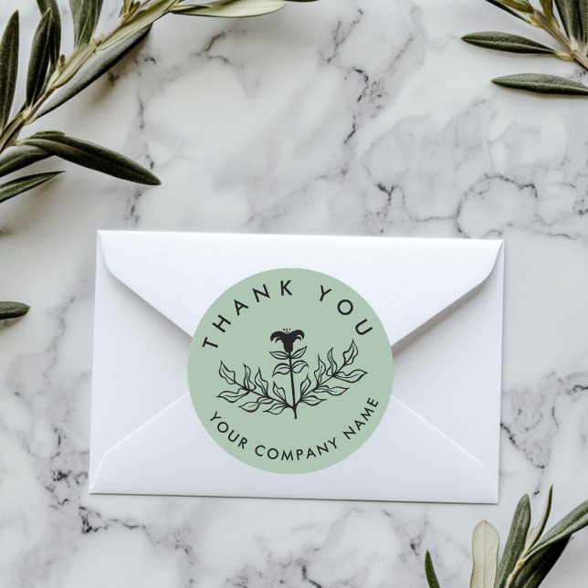 Adesivo Redondo Chic Elegant Lily ORDER OBRIGADO POR VOCÊ (Chic Elegant Lily ORDER THANK YOU CUSTOM Classic Round Sticker
)