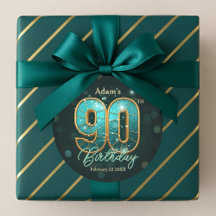 Chic Elegante Celebração de 90 Anos em Azul Turque