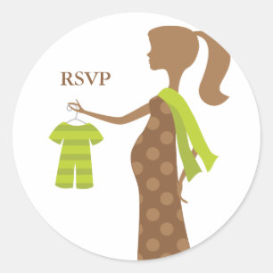 Adesivo Redondo Chic Mãe Para Ser Chá de fraldas