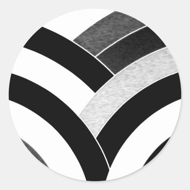 Adesivo Redondo chic na moda chevrons (Frente)