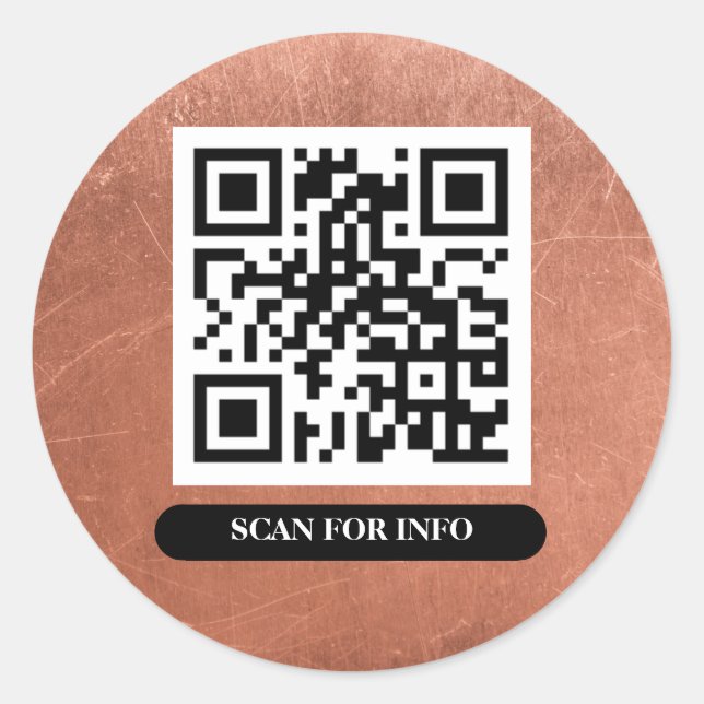 Adesivo Redondo Chic Profissional Exclusivo de Bronze de Cobre de  (Frente)