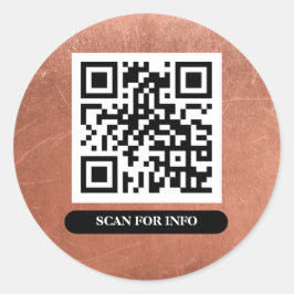 Adesivo Redondo Chic Profissional Exclusivo de Bronze de Cobre de