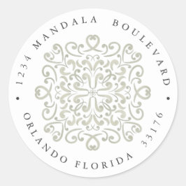 Adesivo Redondo CHIC SAGE VEREN AZULEJO WEDDING Endereço de devolu