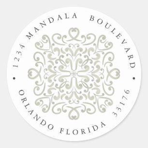 Adesivo Redondo CHIC SAGE VEREN AZULEJO WEDDING Endereço de devolu