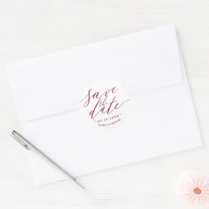 Adesivo Redondo Chic Script Casamento Salvar A Data