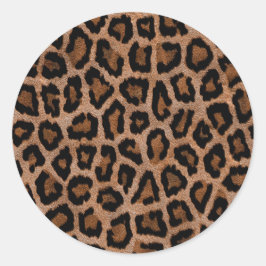 Adesivo Redondo Chic Trendy Leopard