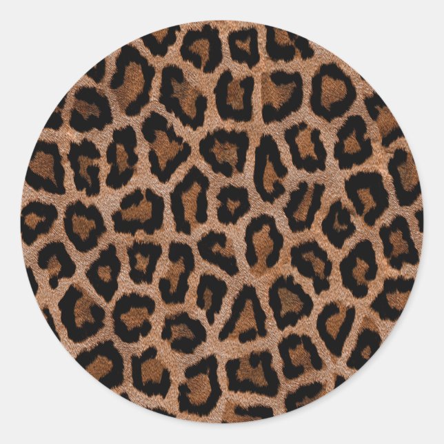 Adesivo Redondo Chic Trendy Leopard (Frente)