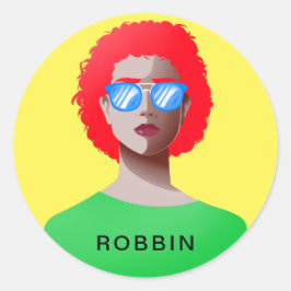 Adesivo Redondo Chic Yellowand Classy