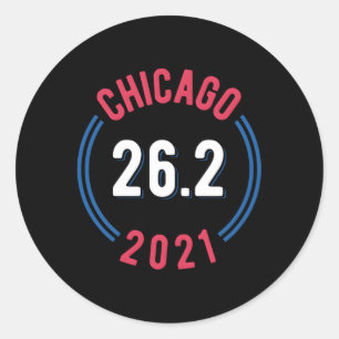 Adesivo Redondo Chicago 2021 Marathon 262