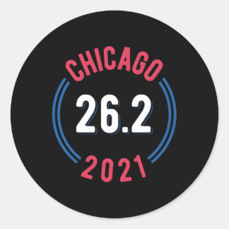 Adesivo Redondo Chicago 2021 Marathon 262