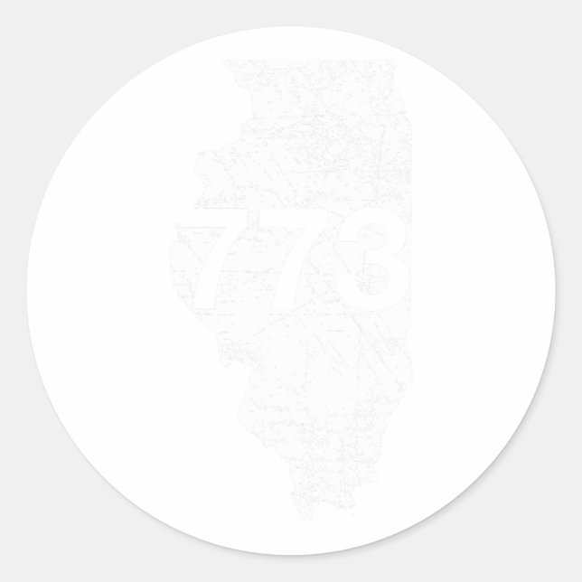 Adesivo Redondo Chicago Area Code 773 (Frente)