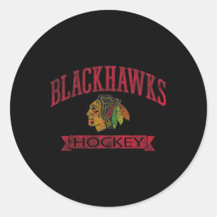 Adesivo Redondo Chicago Blackhawks Vintage Hockey Branco Licenciad