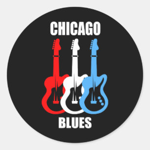 Adesivo Redondo Chicago Blues