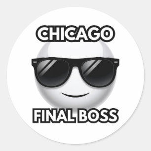 Adesivo Redondo Chicago Chefe Final Emoji Legal 