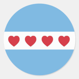 Adesivo Redondo Chicago Love | Vinheta | Ronda