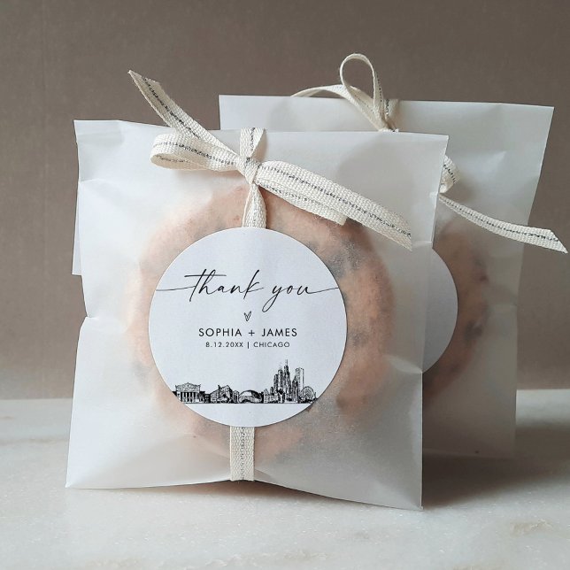 Adesivo Redondo Chicago Obrigado Favor 3" (folha 6) (Criador carregado)