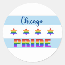 Adesivo Redondo Chicago Pride