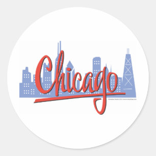 ADESIVO REDONDO CHICAGO-RED