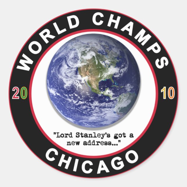 ADESIVO REDONDO CHICAGO WORLD CHAMPS (Frente)