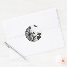 Adesivo Redondo "Chickadees" [Design 2] Pequeno 
