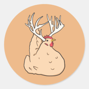 Adesivo Redondo Chicken Deer