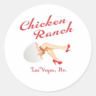 Adesivo Redondo Chicken Ranch Las Vegas Nevada