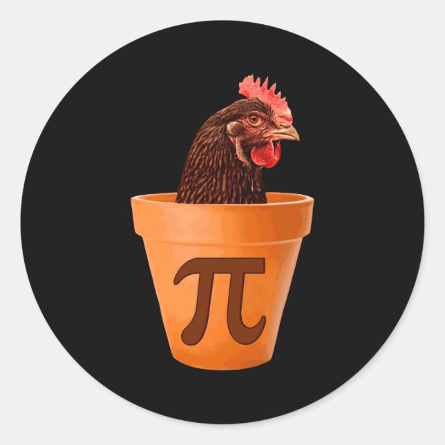 Adesivo Redondo Chicken T And I Dont Care  (Frente)