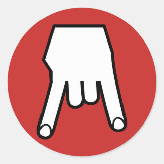 Adesivo Redondo chifres para baixo