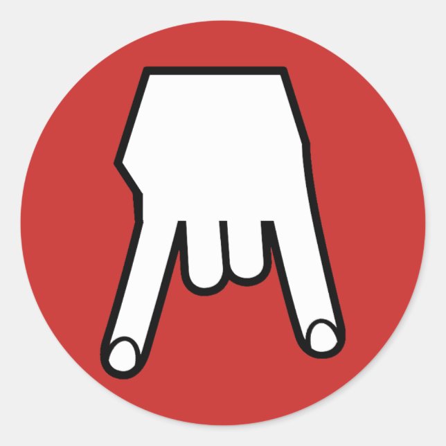 Adesivo Redondo chifres para baixo (Frente)