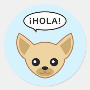 Adesivo Redondo Chihuahua diz!