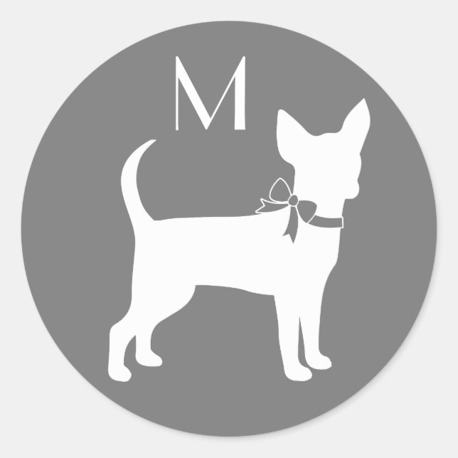 Adesivo Redondo Chihuahua Dog Puppy Classic Round Sticker (Frente)