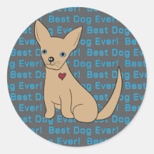Chihuahua Dog Sticker Melhor Cachorro Nunca!