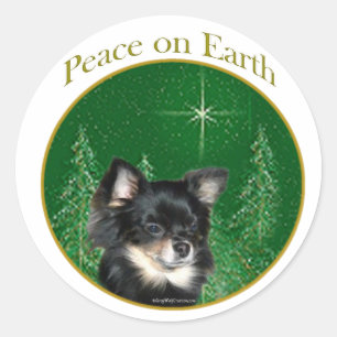 Adesivo Redondo Chihuahua Peace