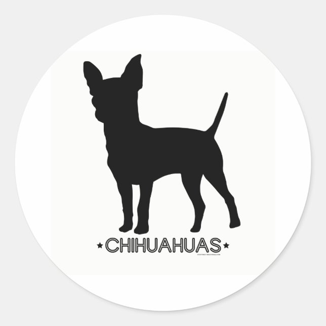 Adesivo Redondo Chihuahuas Sticker (Frente)