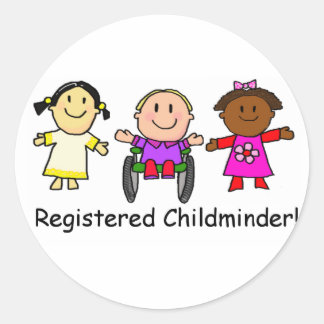Adesivo Redondo Childminder Registrado