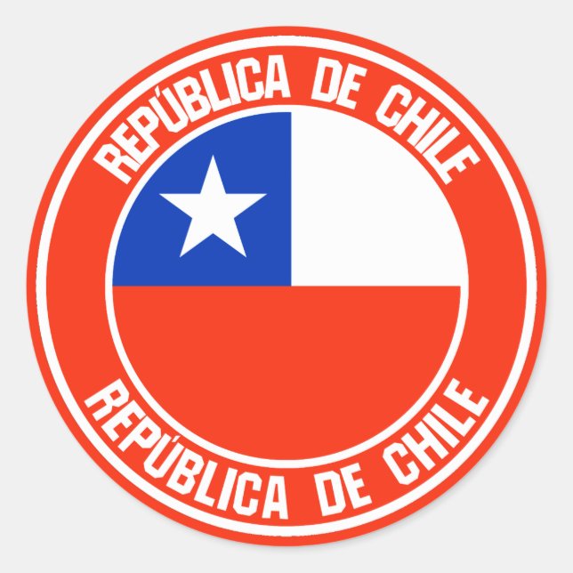 Adesivo Redondo Chile Round Emblem (Frente)