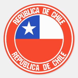 Adesivo Redondo Chile Round Emblem